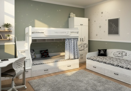 Шкаф коллекции Престиж 1.1 New (без принта) глубина 479 мм  от Династия Kids