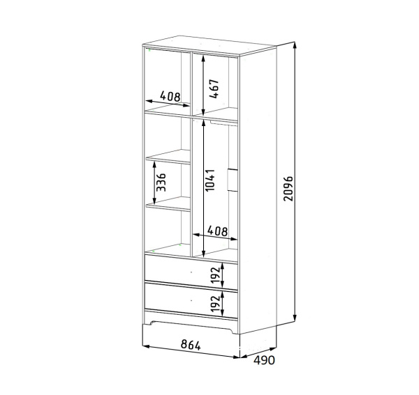 Шкаф-3 коллекции Норд (распродажа)