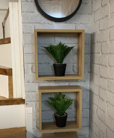 Комплект интерьерных полок Кубики (цвет белый)