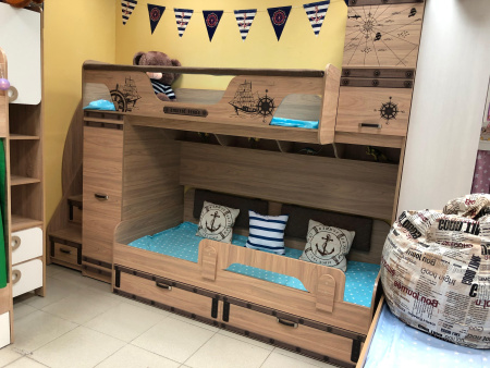 Кровать-чердак коллекции Фрегат + кровать 190х90 Фрегат от Династия Kids